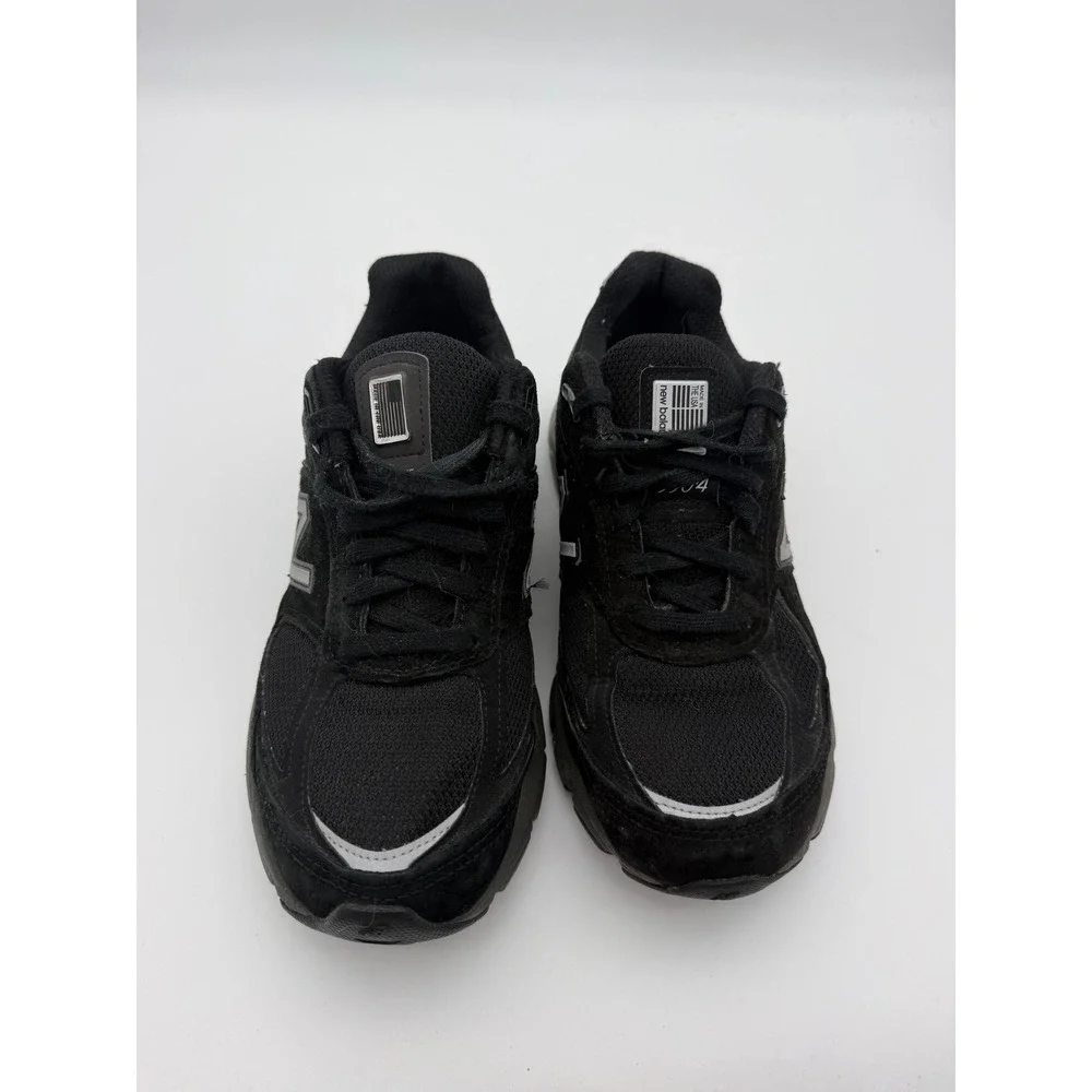 New Balance 990v4 Made in USA Black Suede Mesh Sneakers W990BK4 Womens 7